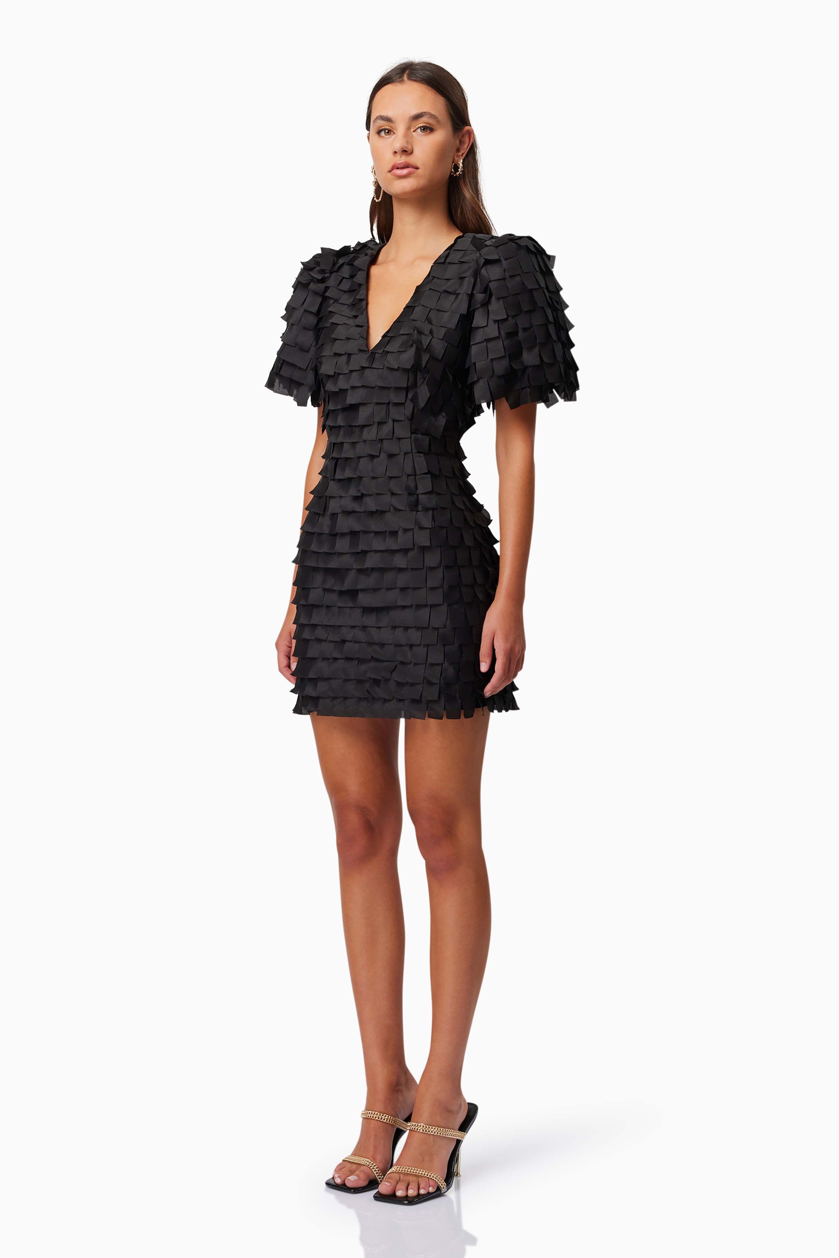 Elliatt Mini Dress - Black Size M/UK10