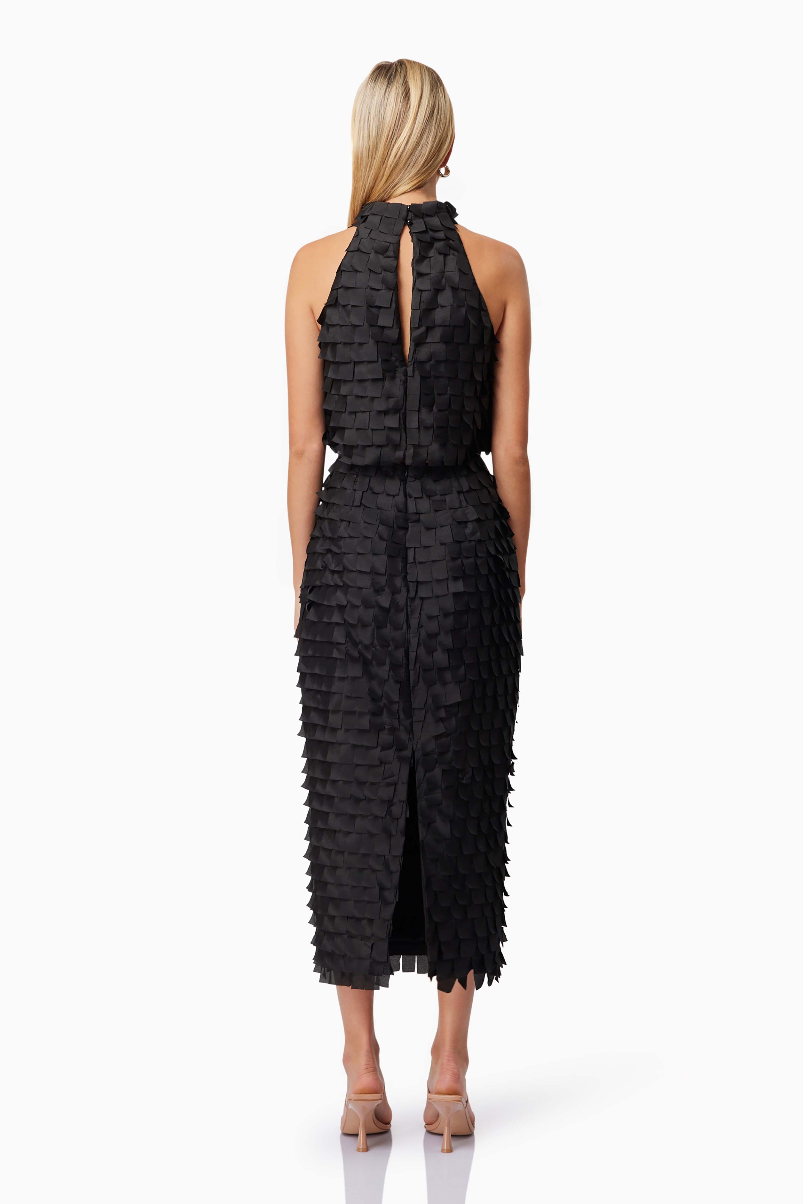 Elliatt Midi Dress - Black Size M/UK10