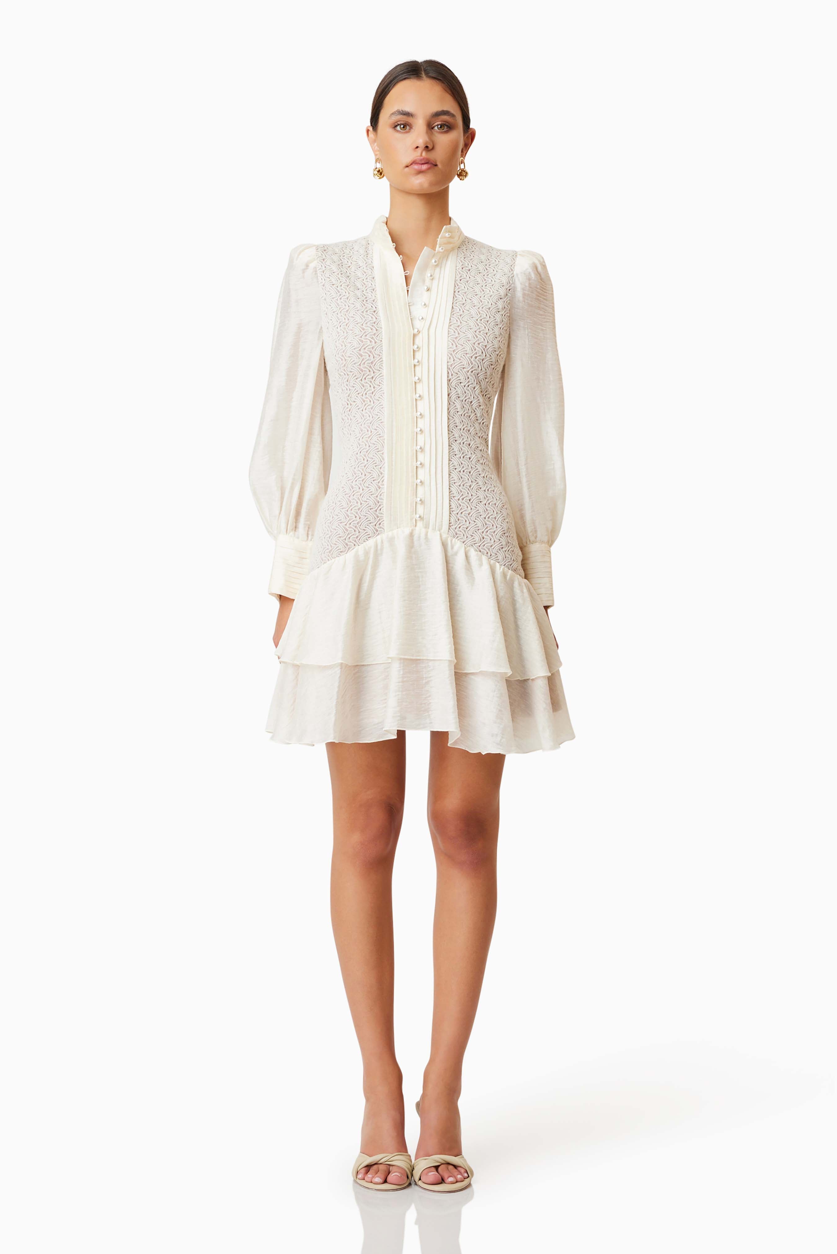 Elliatt Bella Day Dress - Ivory Size M/UK10