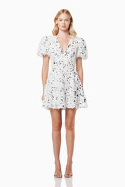 Elliatt Mini Dress - White Silver