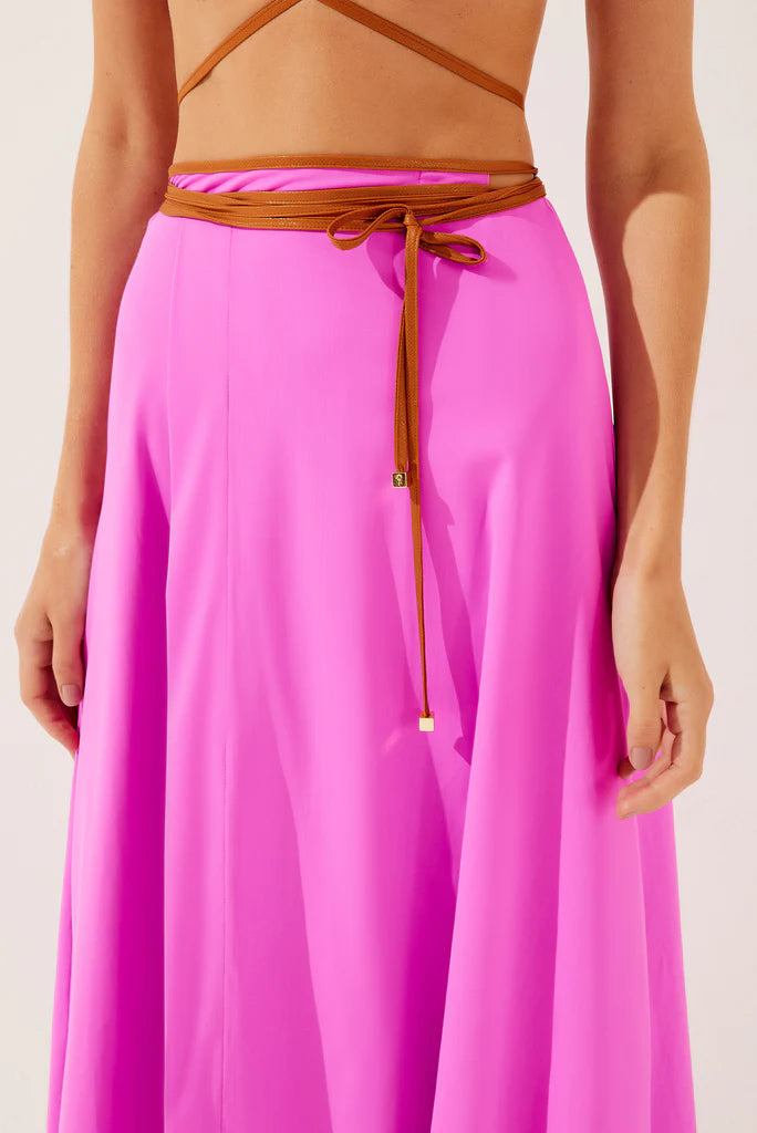 Agua de coco Lily Midi Skirt With Ties E4183A1303