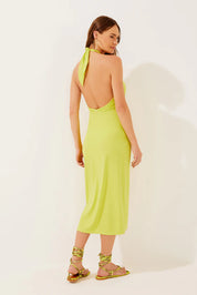 Agua de coco Heliconia Midi Dress With Ties E4186A1314