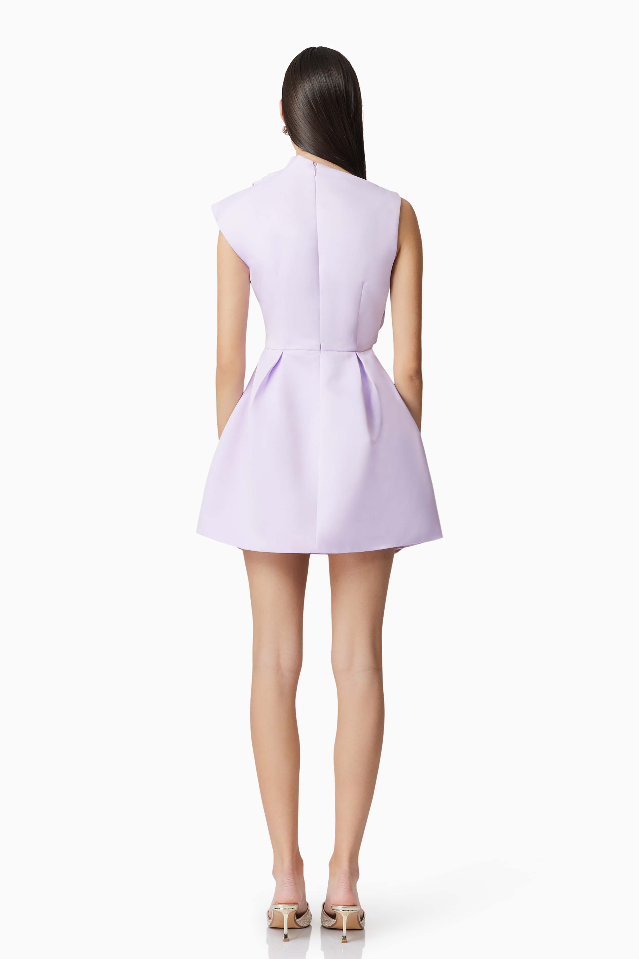 Elliatt Mini Dress - Lilac Size M/UK10