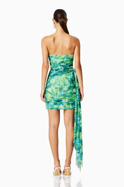 Elliatt Mini Dress - Multi Green Size M/UK10
