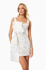 Elliatt Mini Dress - Ivory Gold Size M/UK10