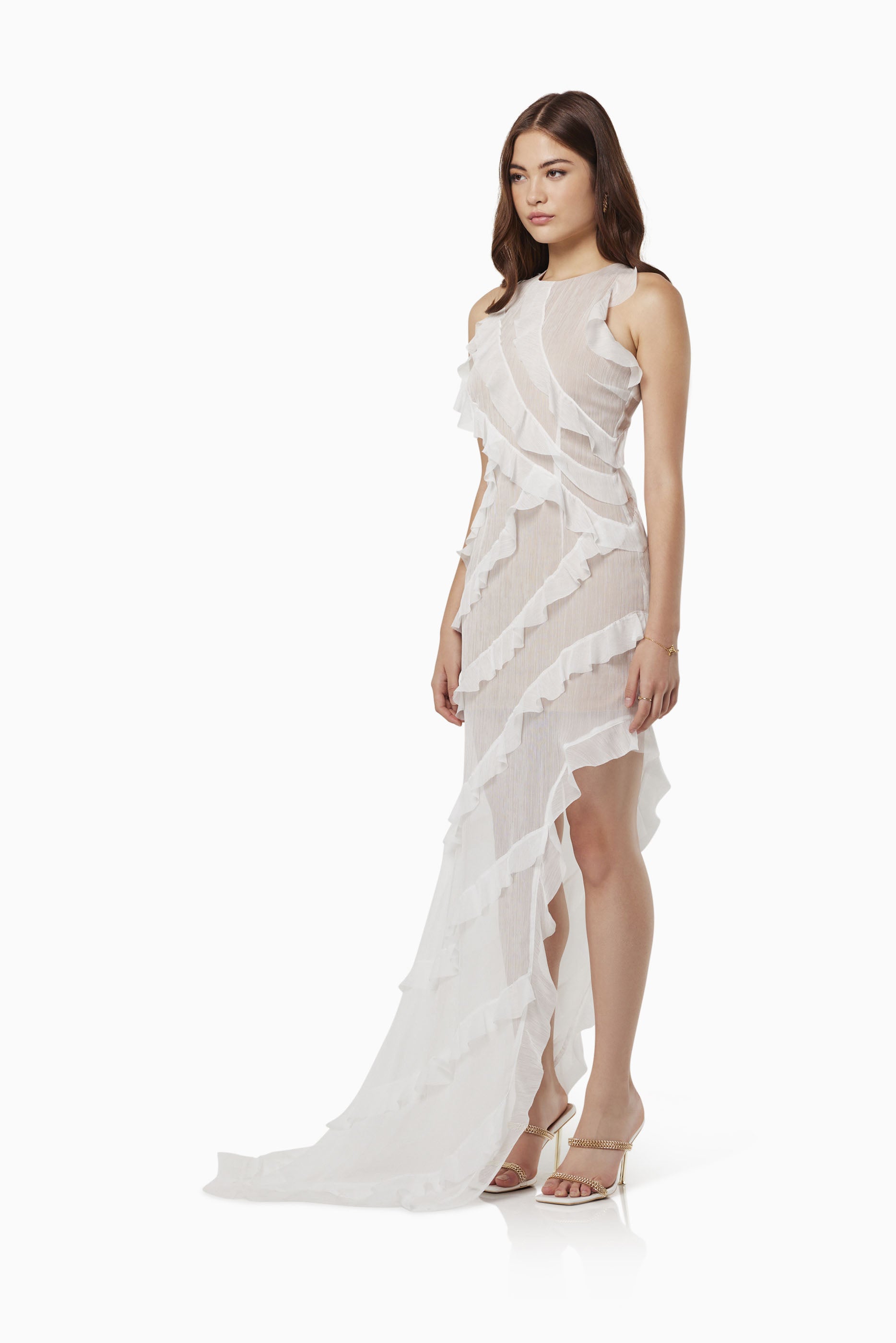 Elliatt Maxi Dress - Ivory Size M/UK10