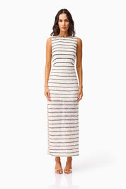 Elliatt Maxi Dress - Black & White Size M/UK10