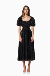 Elliatt Midi Dress - Black Size M/UK10