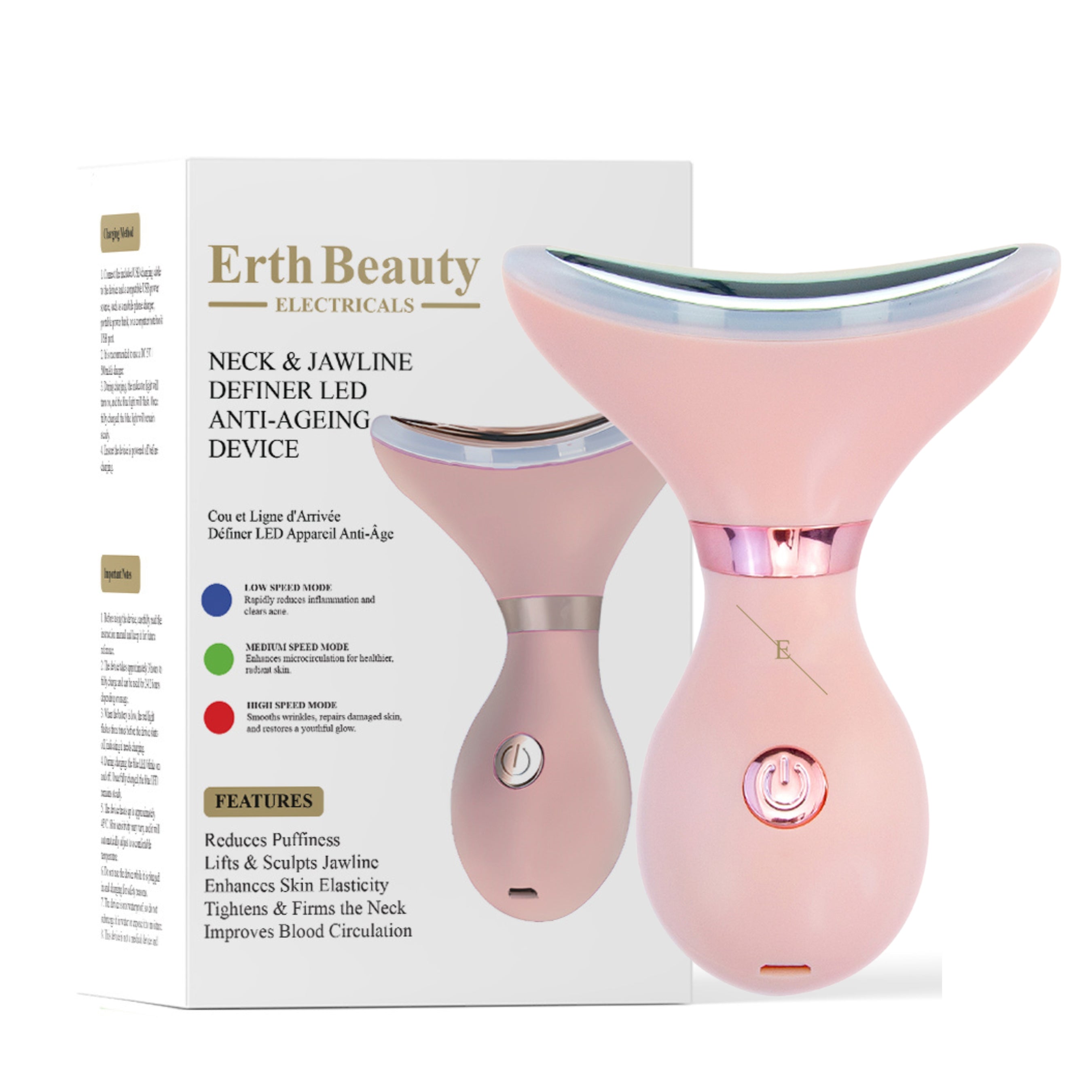 Neck & Jawline Definer LED anti-ageing system (Rose Gold)
