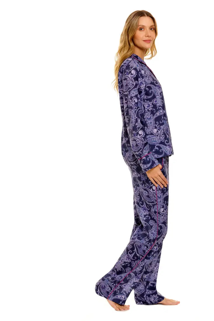 LAZY POET EMMA SYRUS BLUE LONG PAJAMA SET, S