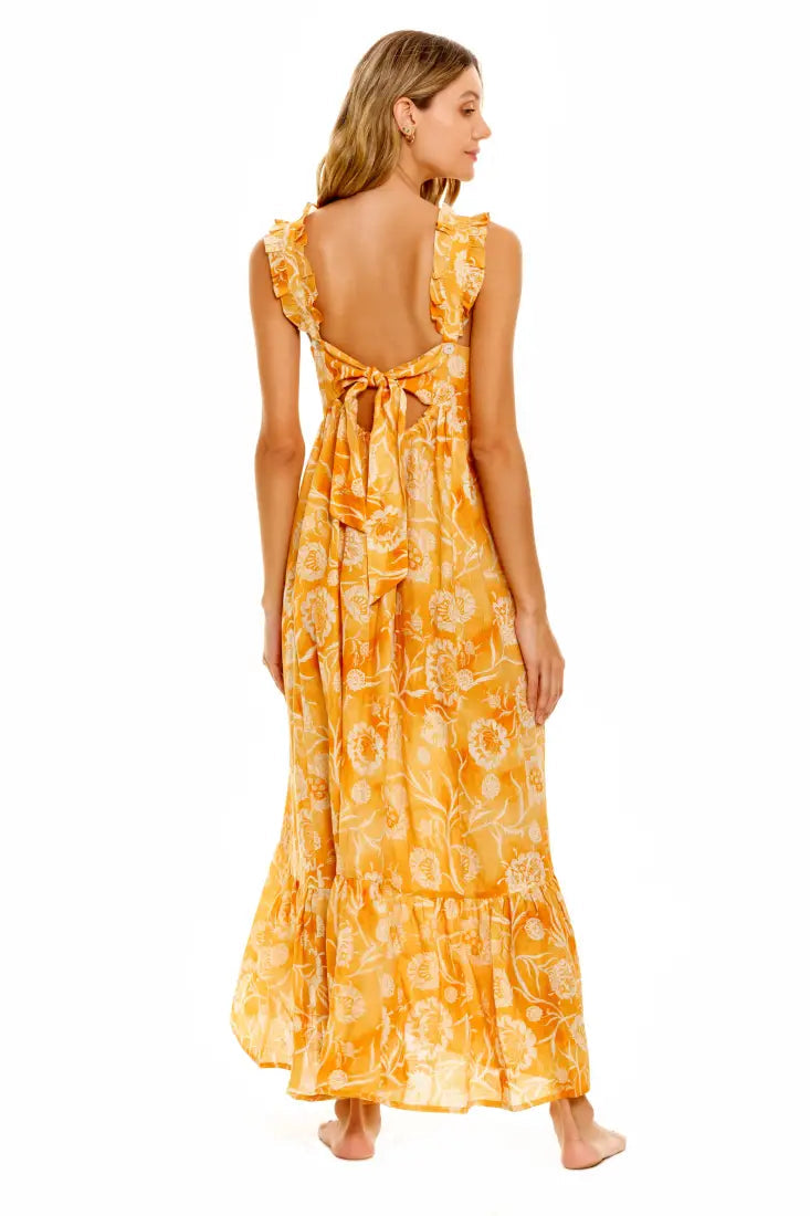 The Lazy Poet MIKA CLAIRE SAFFRON MAXI DRESS, S