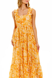 The Lazy Poet MIKA CLAIRE SAFFRON MAXI DRESS, S