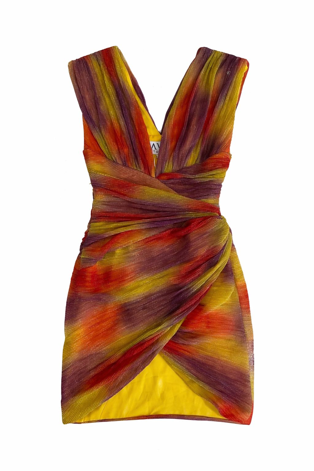 Alvaro Figlio AVF studio rainbow mini dress S, uk6