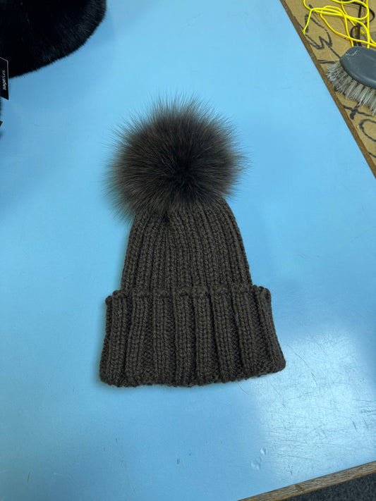 Wool and Fur Pon Pon hat