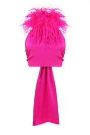 Kaia Top Feathers Nué Fuchsia