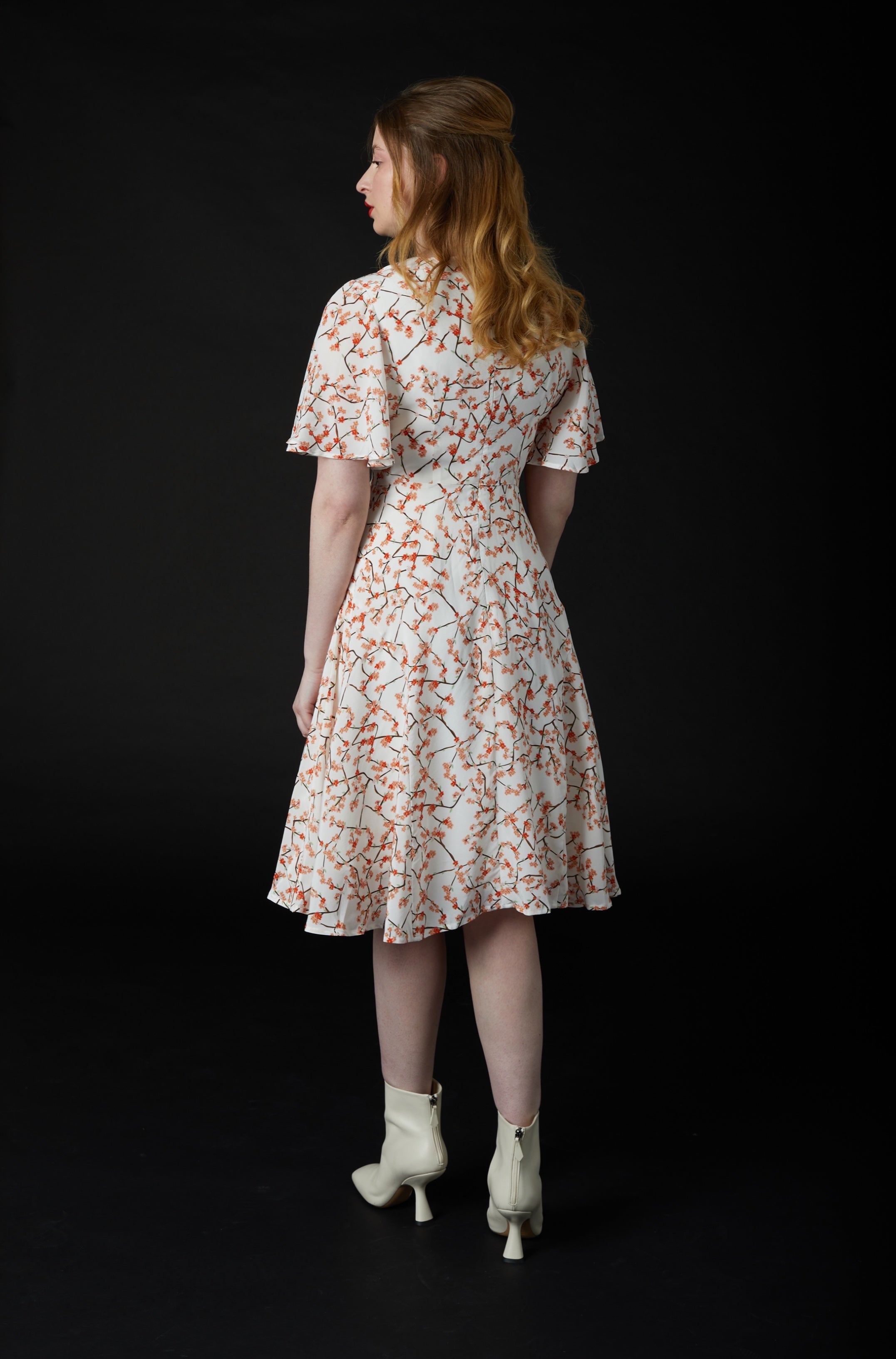 SKYLENCE - Plum Blossom Tea Dress (Crepe de Chine)