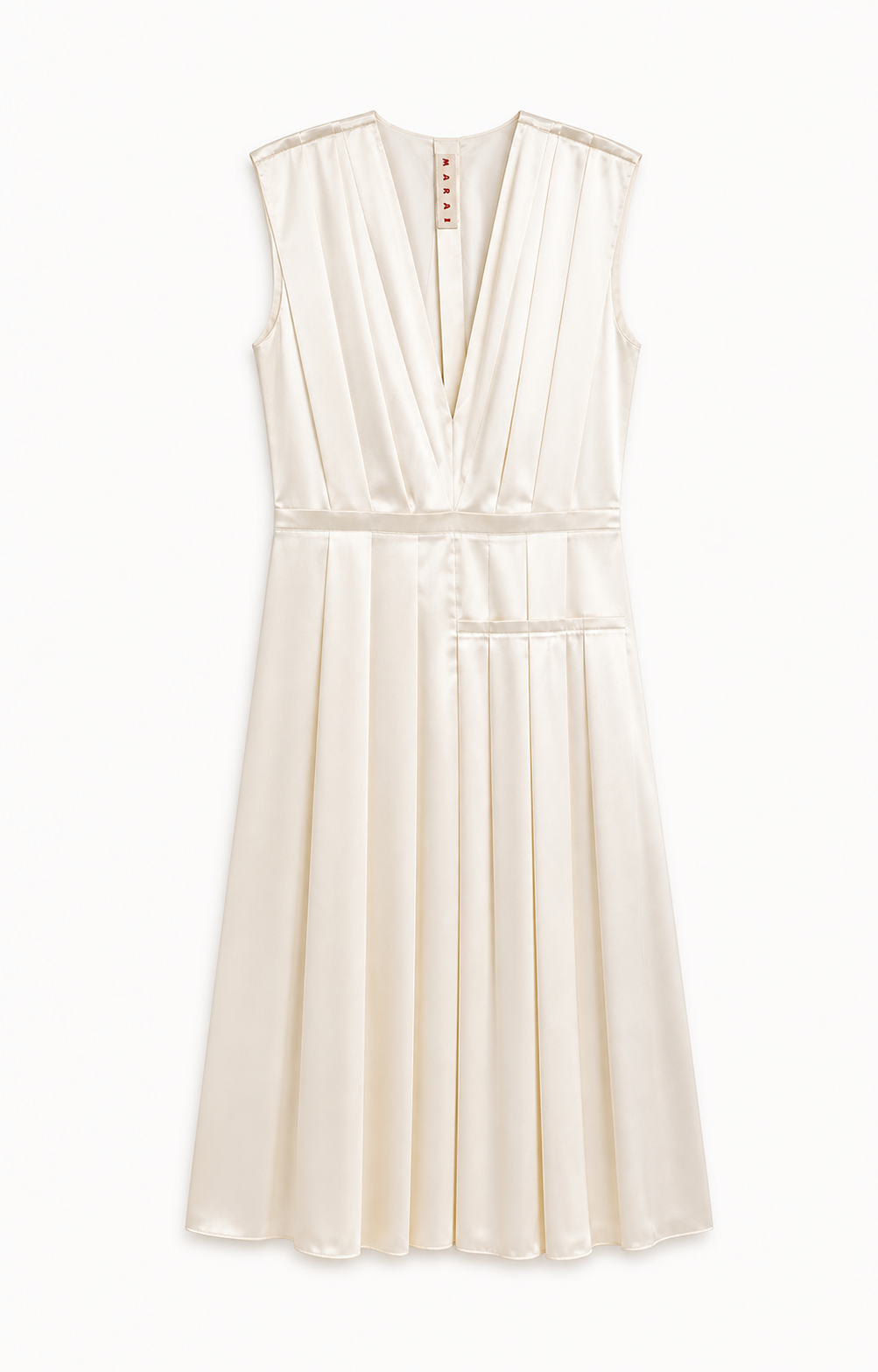 Marni white satin midi dress IT42/UK10