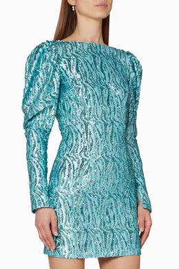 16ARLINGTON Puff Sleeve Mini Dress Uk10