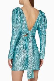 16ARLINGTON Puff Sleeve Mini Dress Uk10