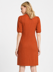 Closet London high neck a line mini dress in rust UK10