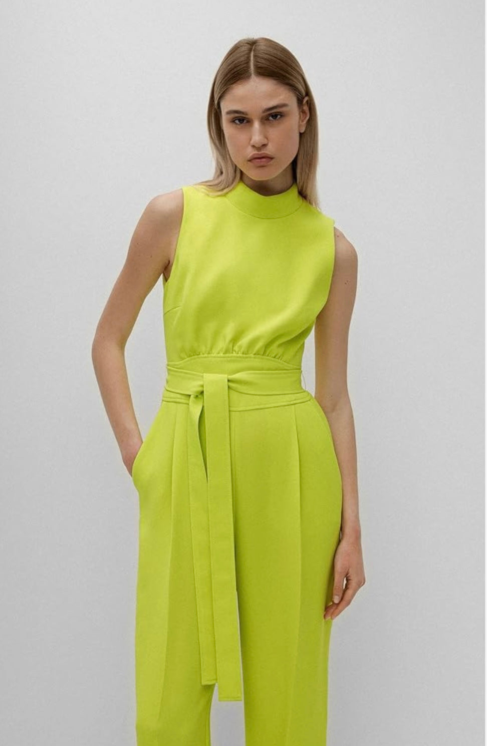 HUGO Women's Kisuse jumpsuit UK12 yellow