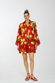 3/4 Sleeve Shirt With Fringe