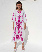 Ada Kamara Myriam long dress in Magenta S uk8-10