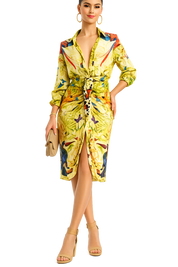 Kore Collections silk Midi dress with tie S