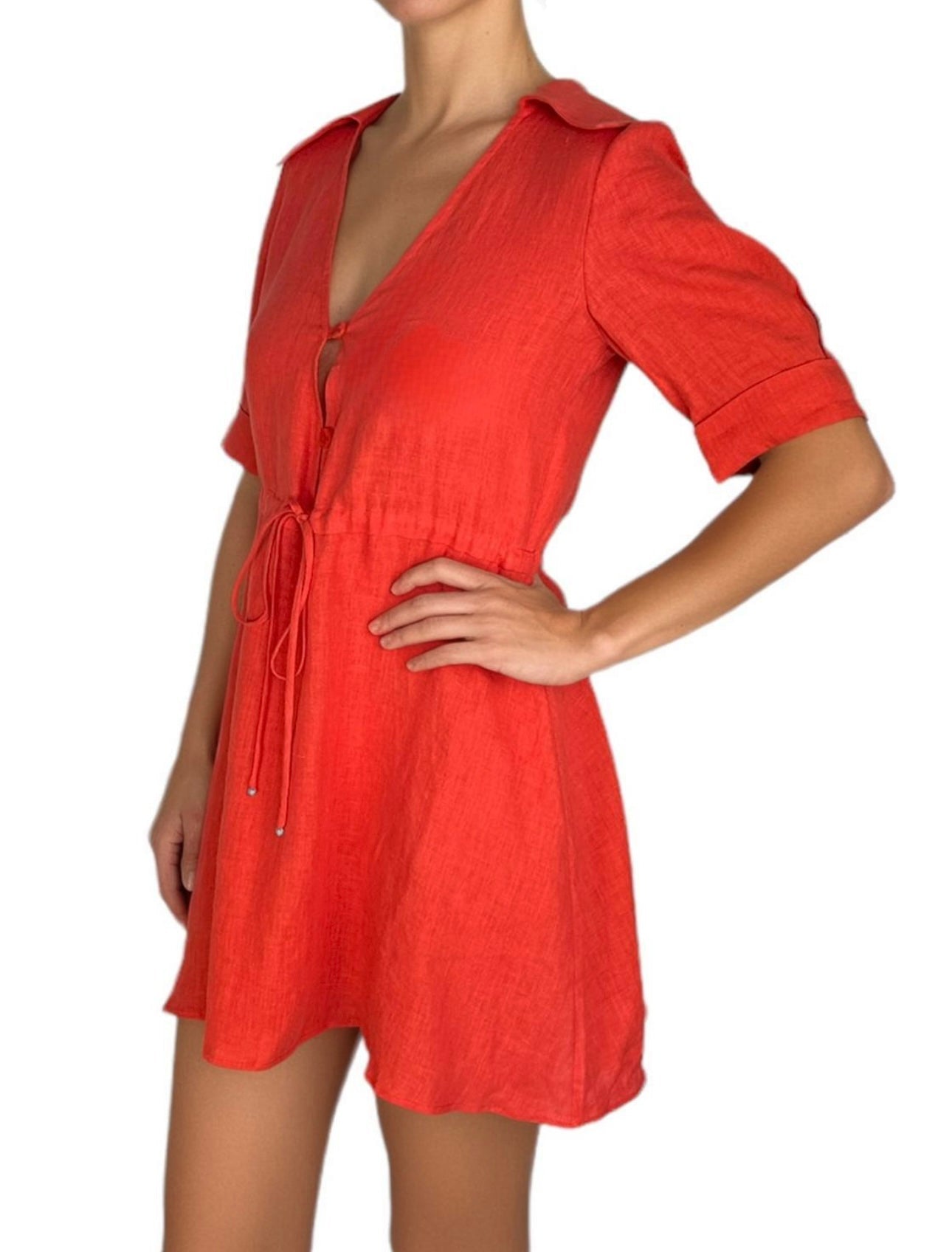 A Mere Co. - Linen Romper - Size S