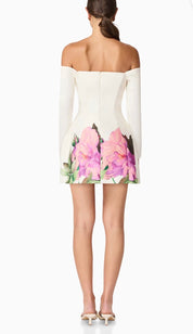 Elliatt Azelie Off The Shoulder Mini Dress - White Size S/UK8