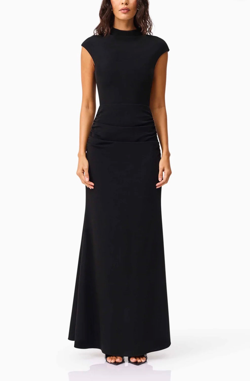 Elliatt Danica High Neck Gown - Black Size S/UK8