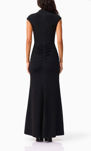 Elliatt Danica High Neck Gown - Black Size S/UK8