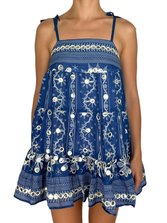 Juliet Dunn Strappy Dress Mirrored Size S