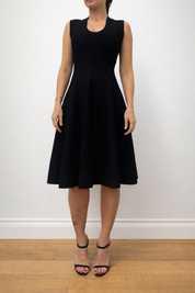 Casasola Knit sleeveless round ribbed knee-Lenght dress uk8/38