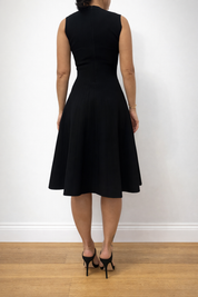 Casasola Knit sleeveless round ribbed knee-Lenght dress uk8/38