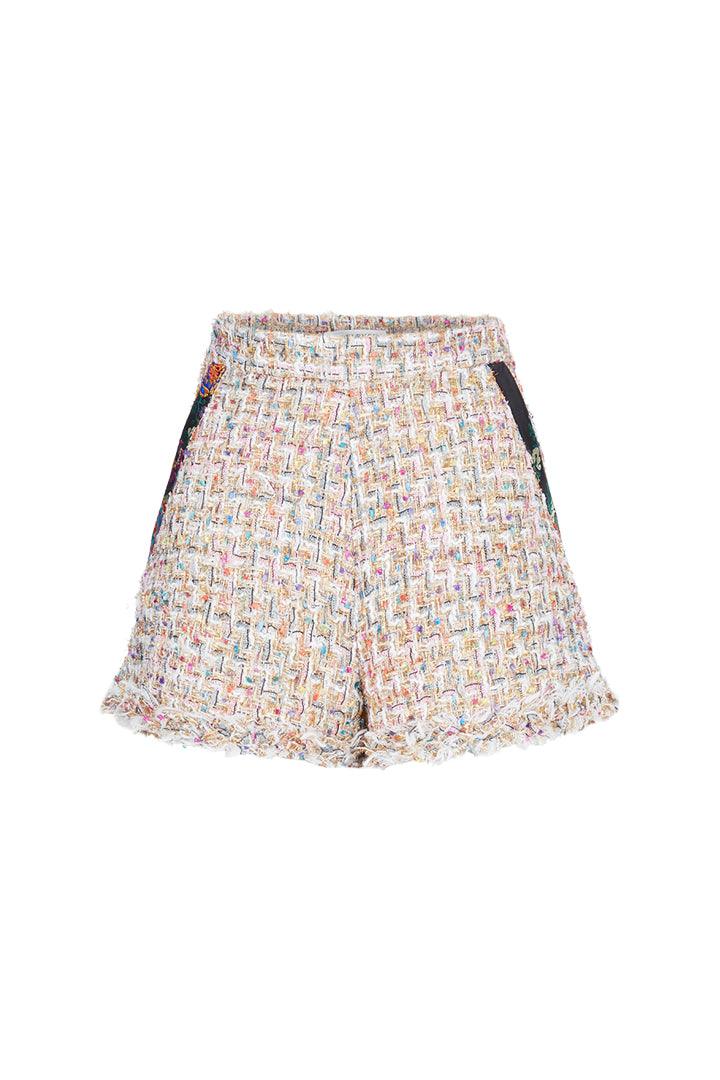 SKYLENCE - Chelsea Tang Tweed Shorts Multi - SAMPLE SALE LONDON 