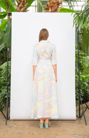 A Mere Co. -Multicolour Printed Maxi Shirt Dress