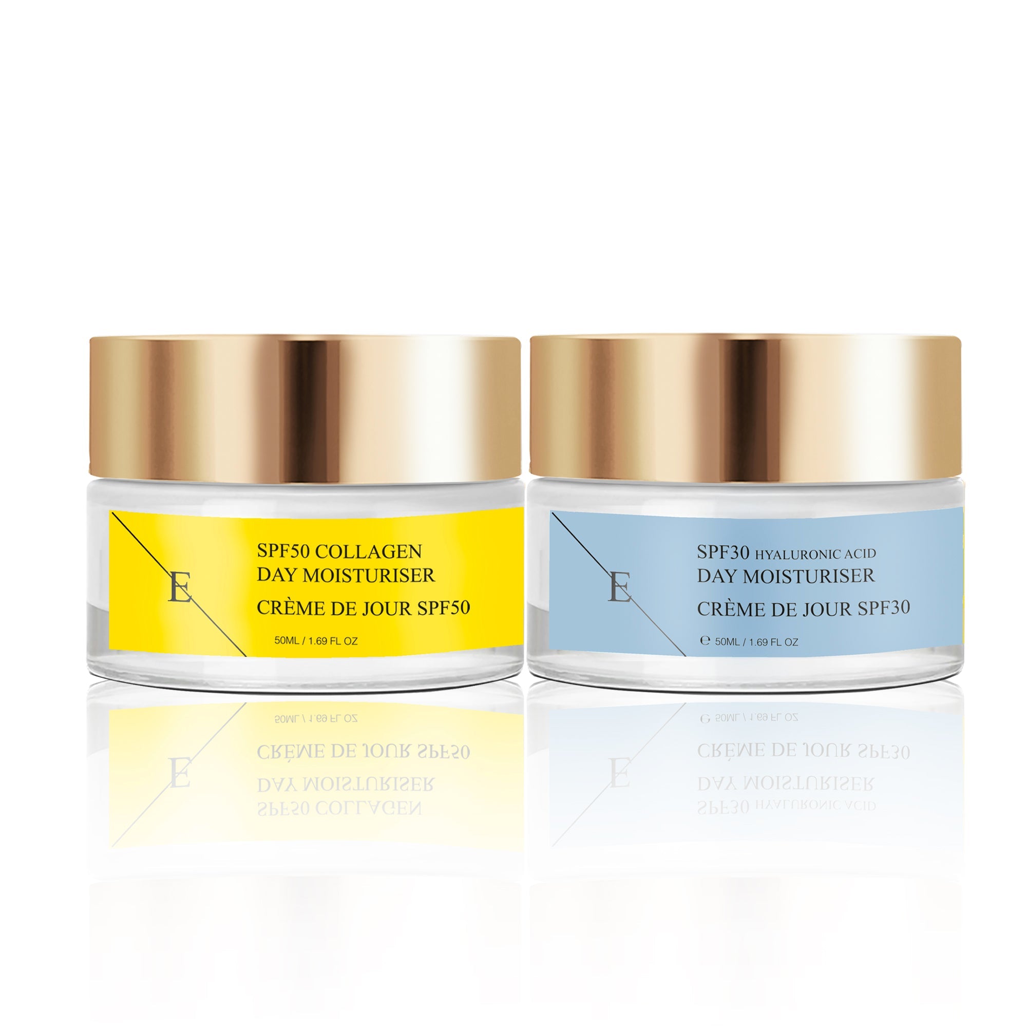 SPF50 COLLAGEN DAY CREAM 50ML + SPF30 HYALURONIC ACID DAY CREAM 50ML