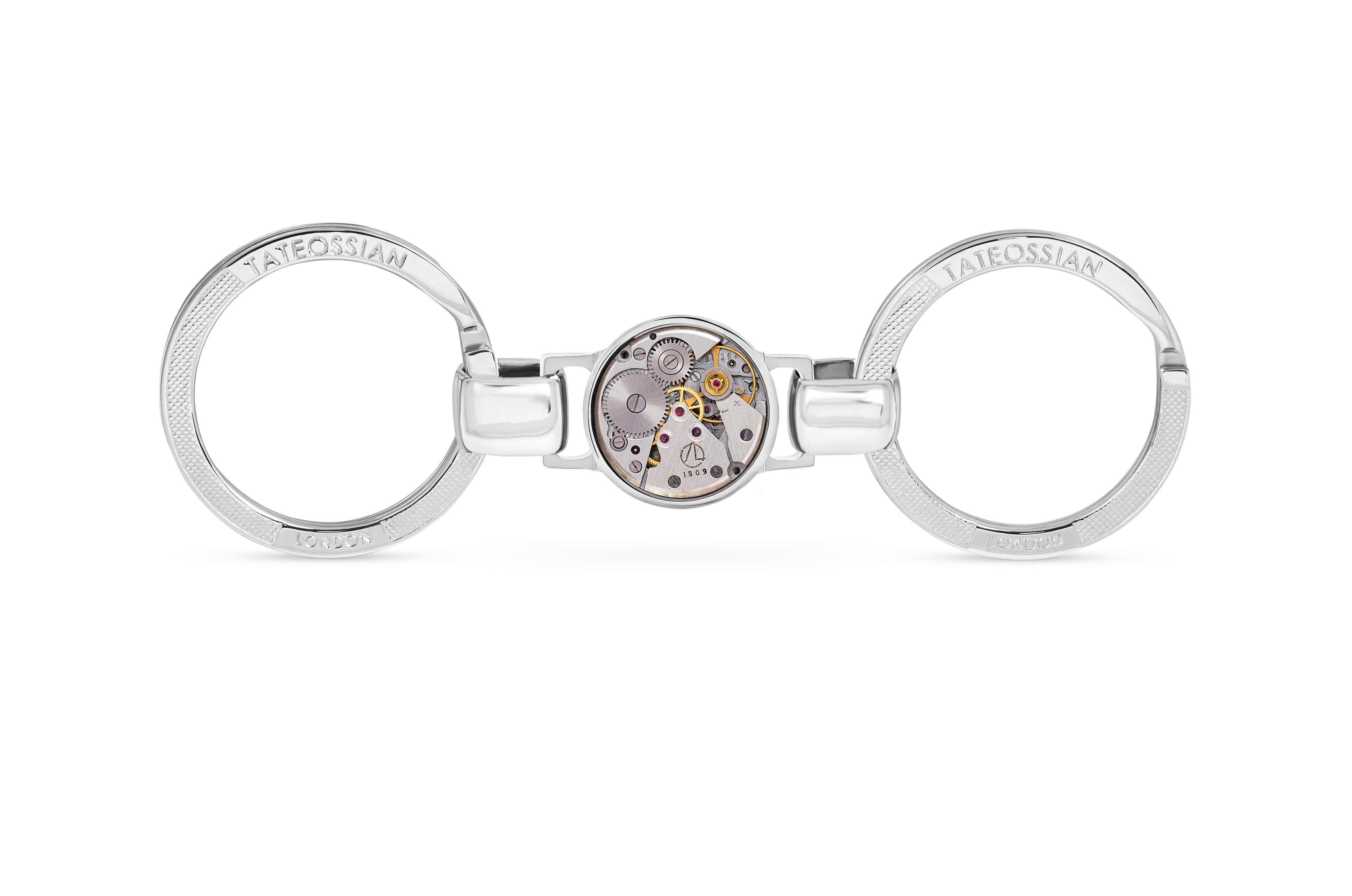 Tateossian Round Skeleton Keyring