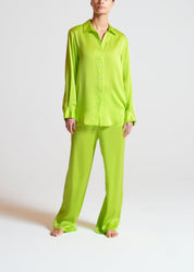 London Lime Punch Silk Pyjama Bottom