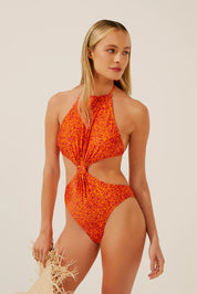 Agua de coco Poá Leaf Cut-Out One Piece With Loop M922A1395