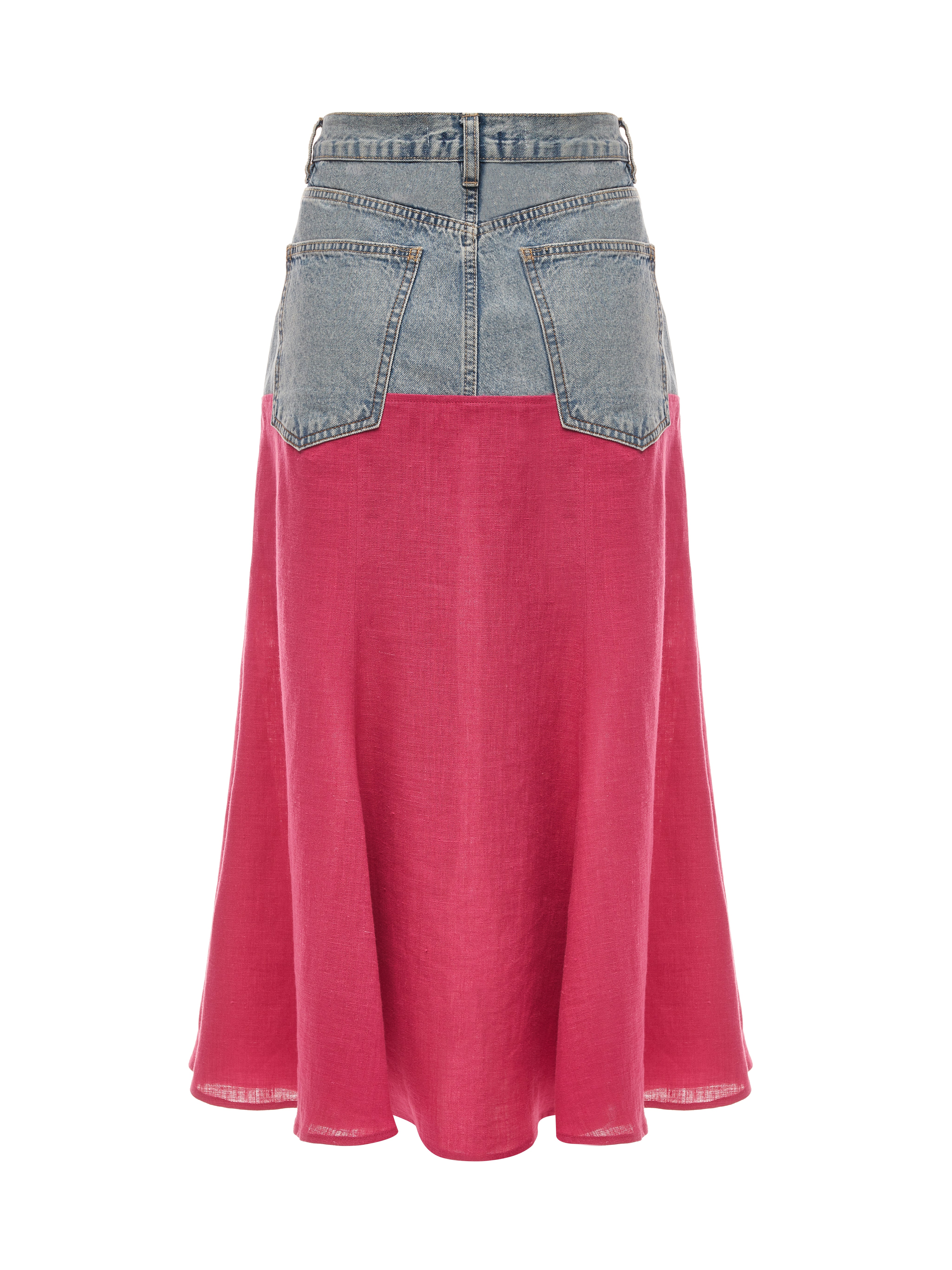 Denim & Linen Skirt - Size M