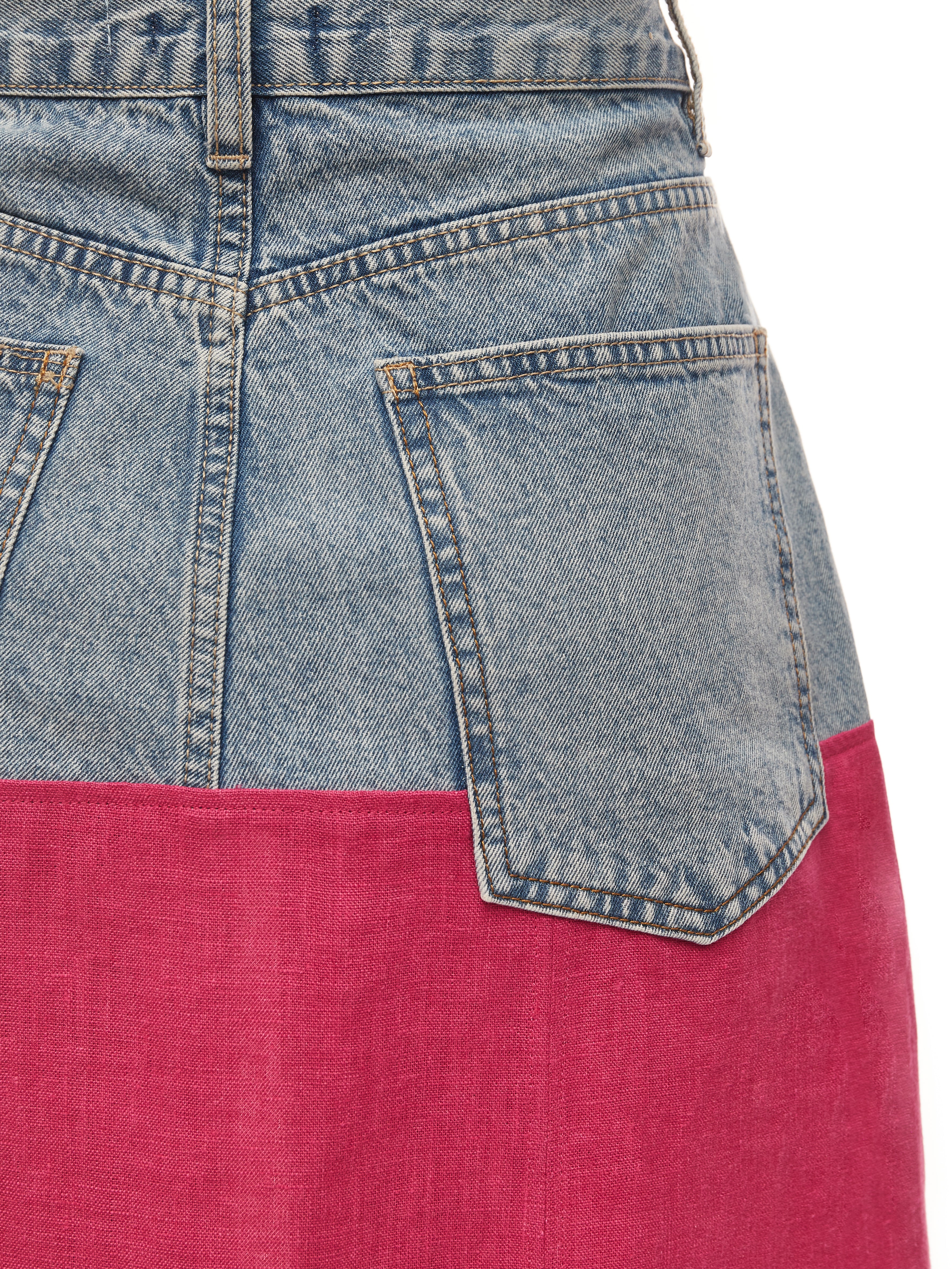 Denim & Linen Skirt - Size M