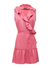 Mini Wrap Dress With Flounce
