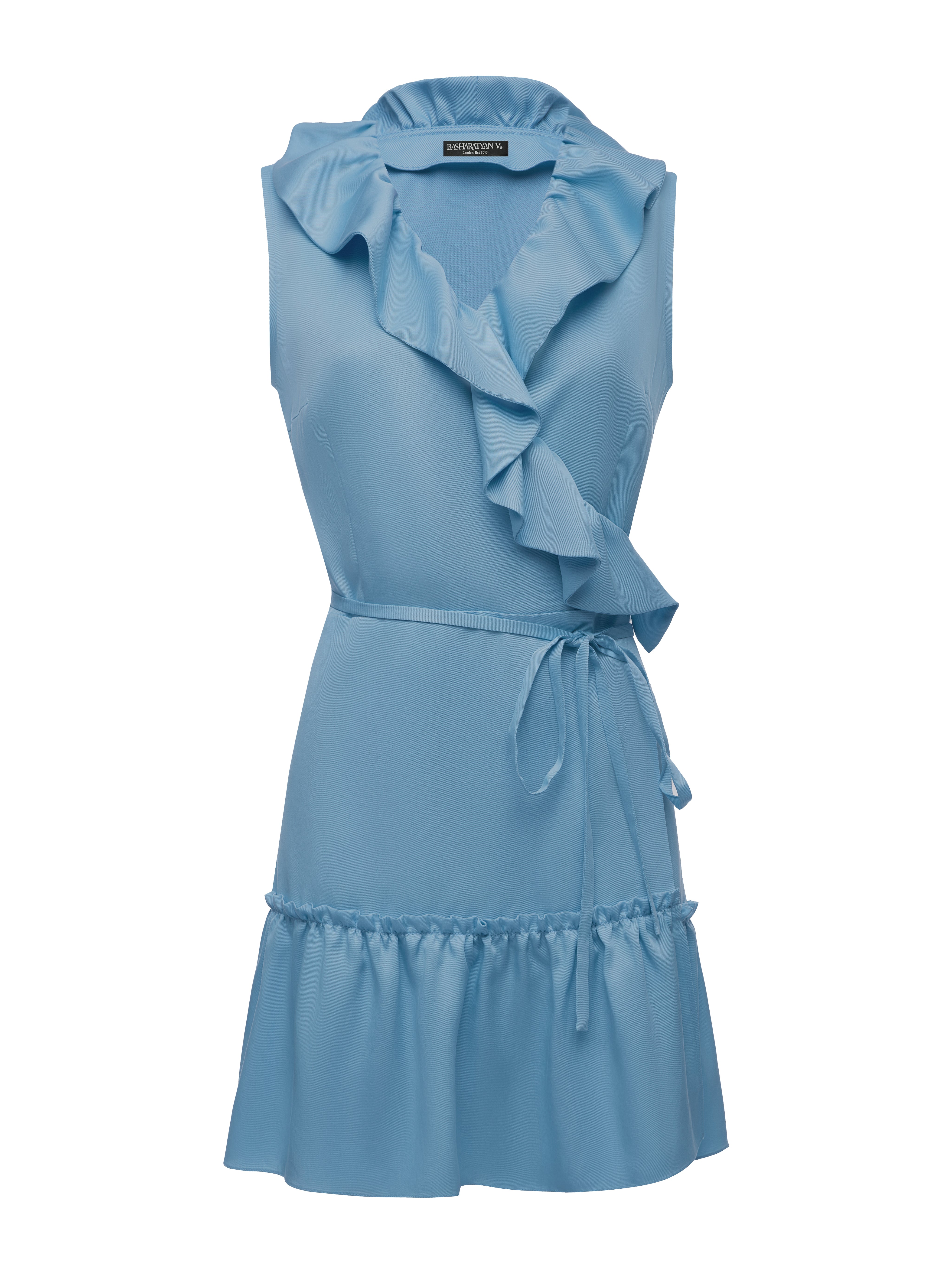 Mini Wrap Dress With Flounce