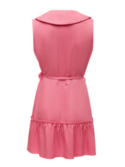 Mini Wrap Dress With Flounce