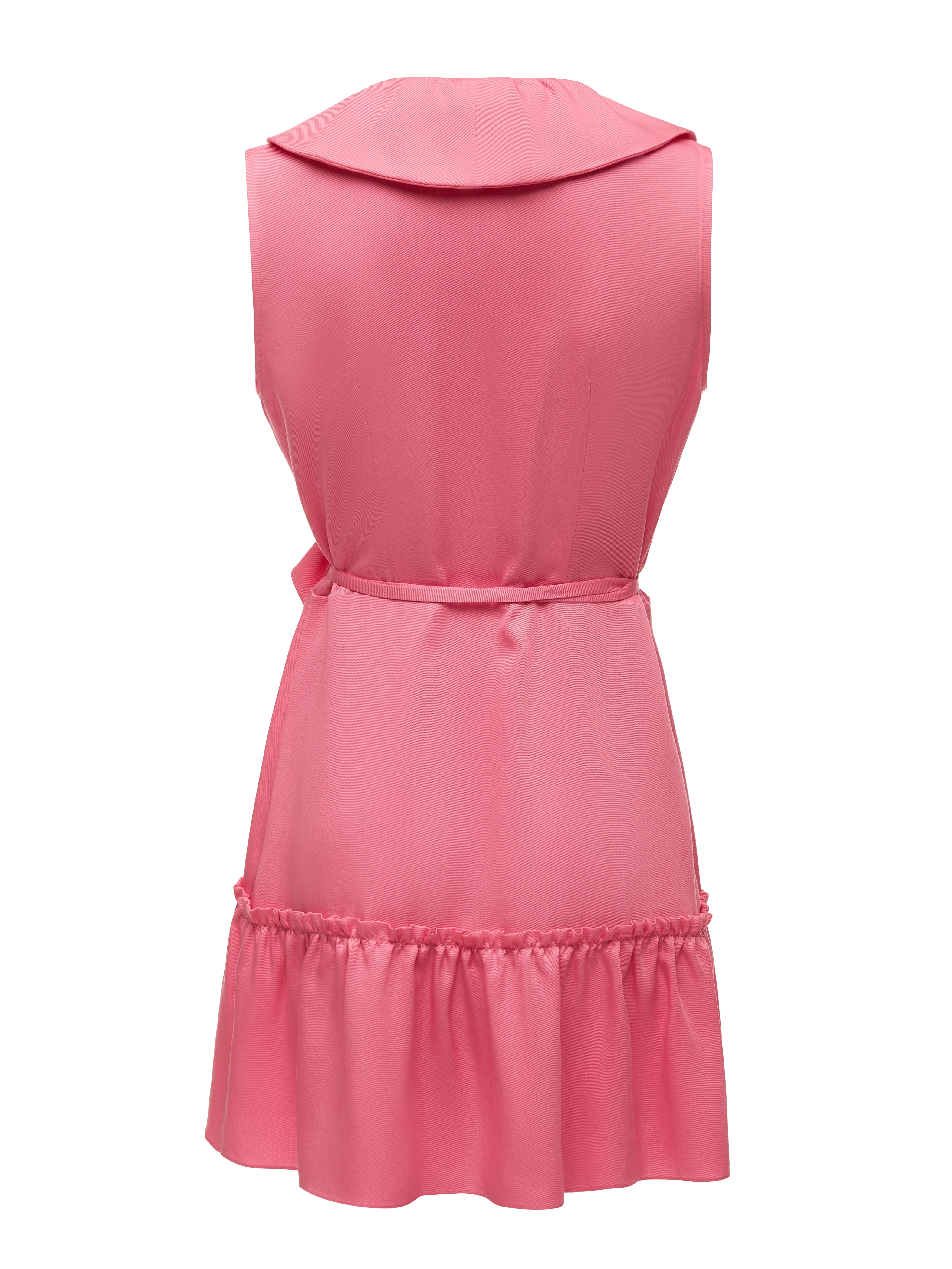 Mini Wrap Dress With Flounce