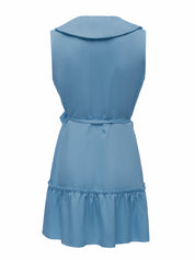 Mini Wrap Dress With Flounce