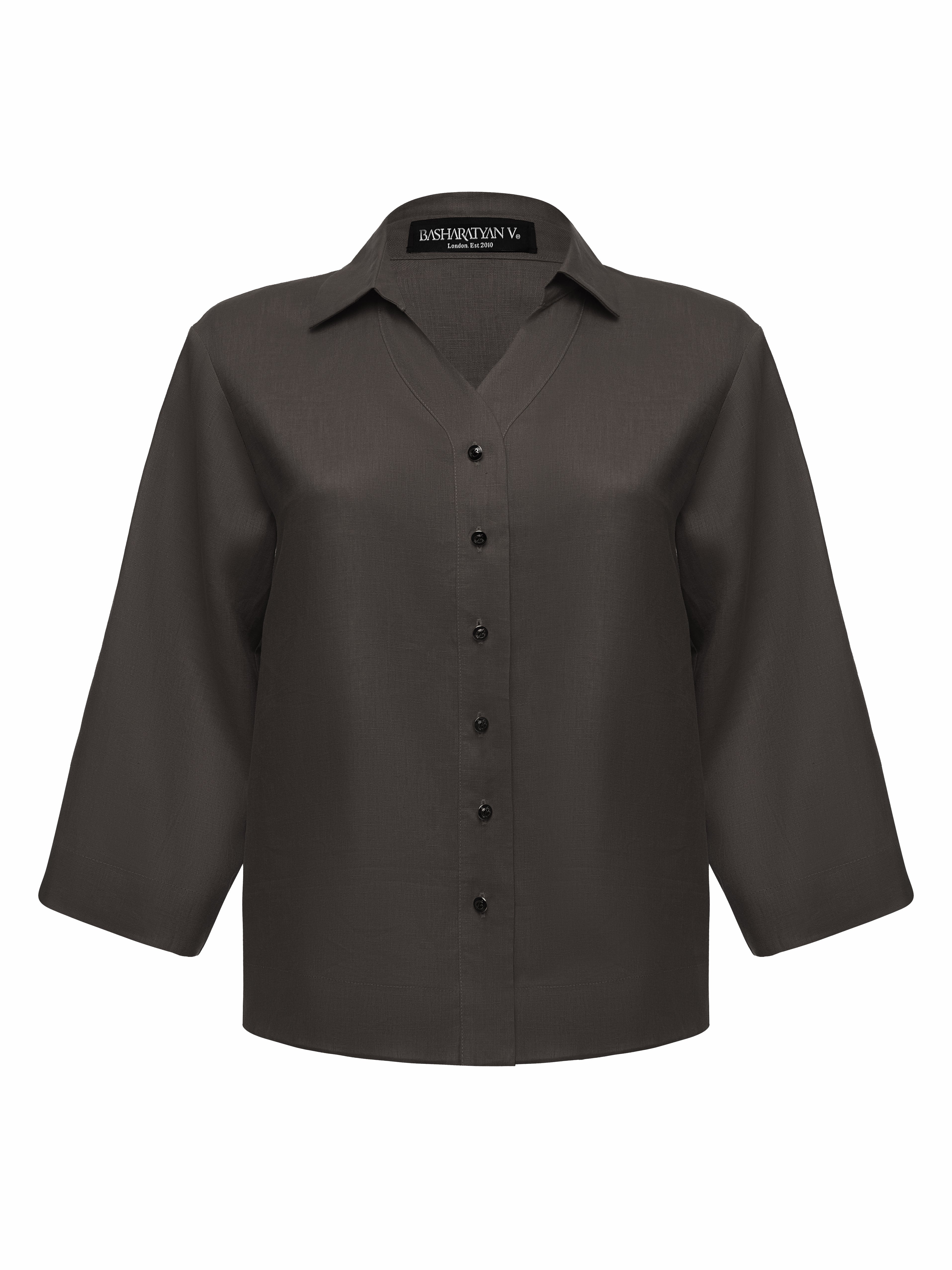 3/4 Sleeve Linen Shirt