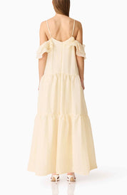 Elliatt CURAAE Maribelle Maxi Dress - Lemon Yellow Size S/UK8